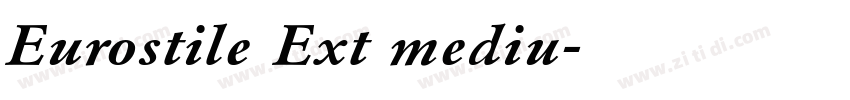 Eurostile Ext mediu字体转换